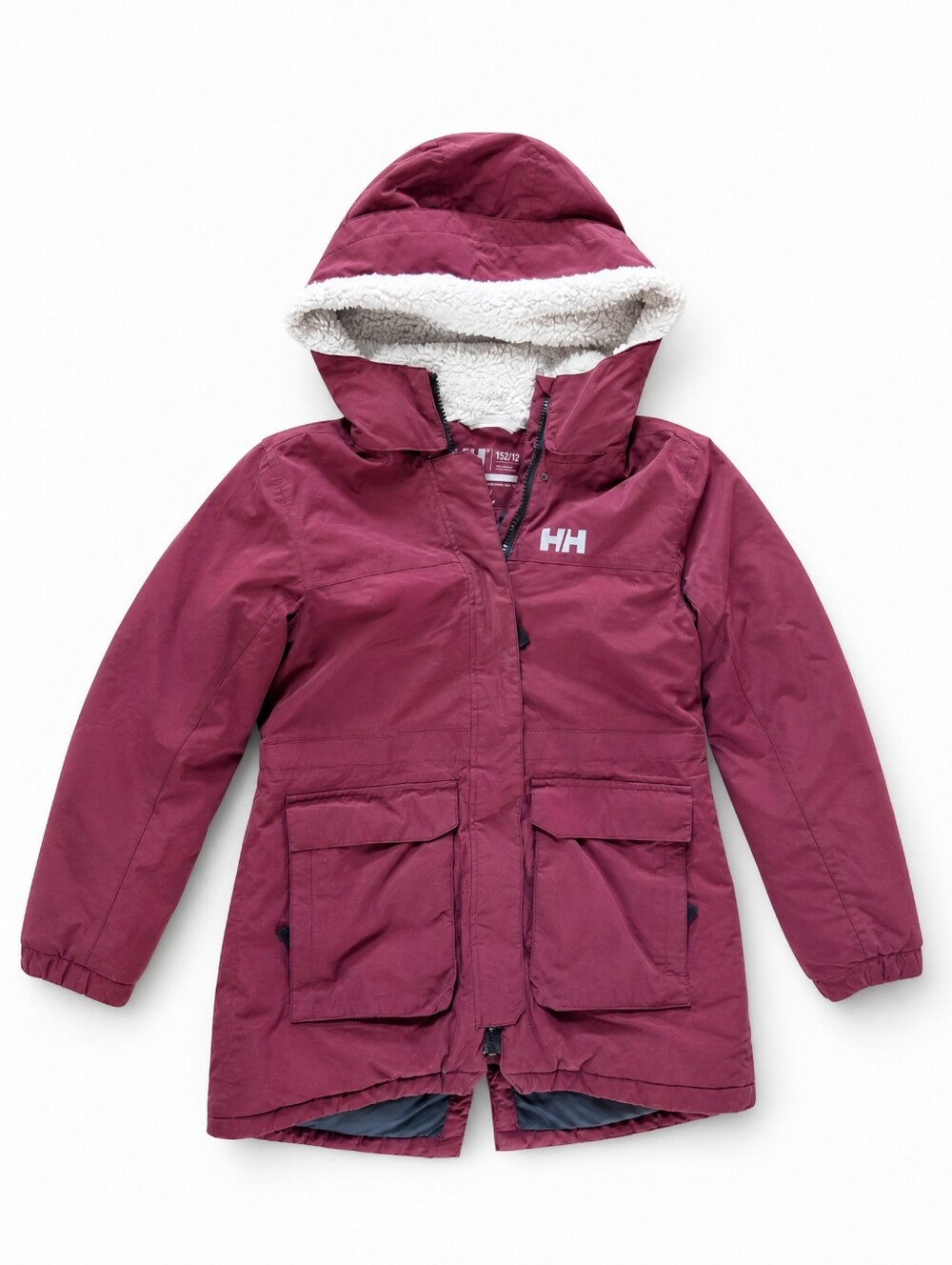 Helly Hansen Kids Maroon Hooded Insulated Parka Jacket
